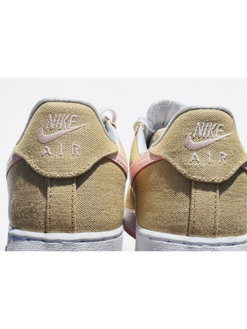Nike Air Force 1 Men Casual Shoes Retro LL QS AF1 Linen Canvas Pink Size 9 - Picture 14 of 15